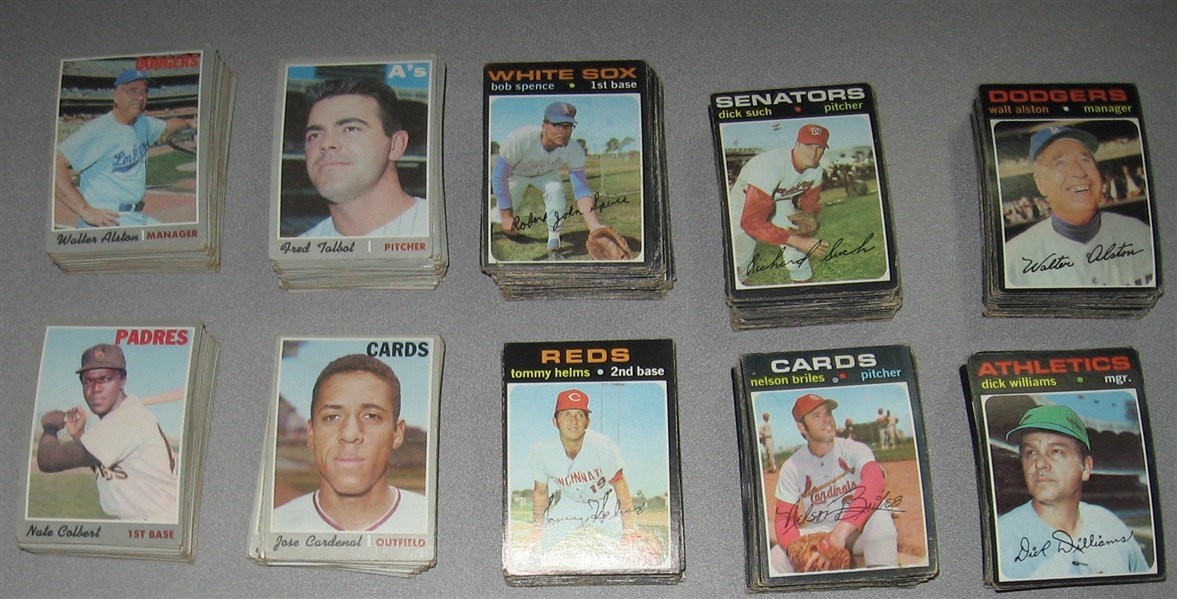 1970-71 Topps Lot of (465) W/ Munson, Rookie, 70 & 71 Aaron
