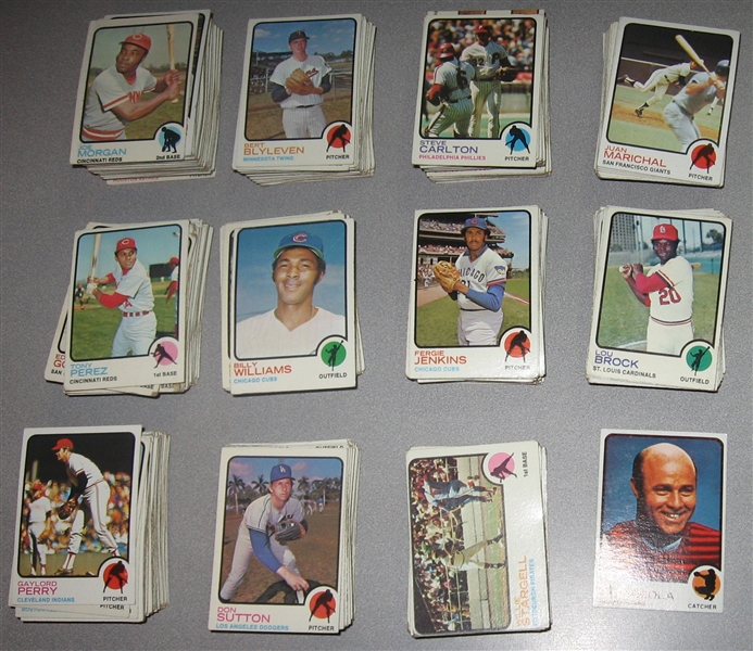 1973 Topps Lot of (600) W/ Clemente, (3) Aarons