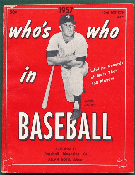 1957 Who's Who in Baseball W/ Mantle 