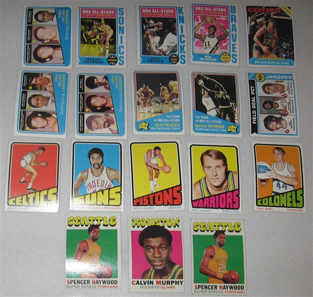 1971-76 Topps BSKT Lot of (220) W/ Chamberlin, Abdul Jabbar, Erving, Rookies & More