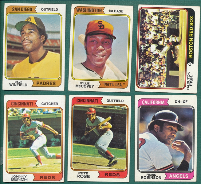 1974 Topps Baseball Lot of (1400) W/ Dave Winfield, Rookie