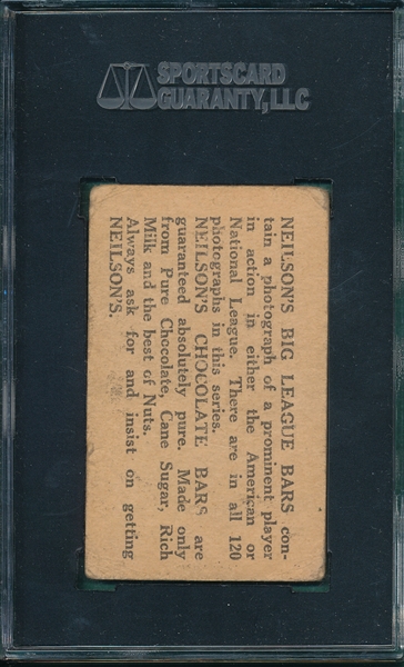 1922 V61 Leon Goslin, Type 2, Neilson's Chocolate SGC 30 *Rookie*