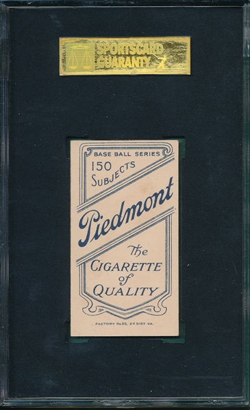 1909-1911 T206 Bates Piedmont Cigarettes SGC 70 