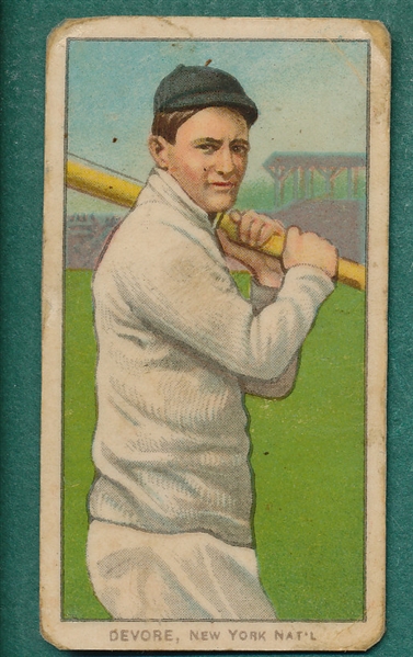 1909-1911 T206 Jake Devore, Red Hindu