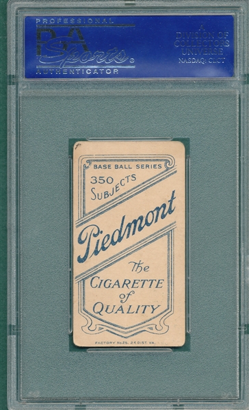 1909-1911 T206 Hunter Piedmont Cigarettes PSA 3 
