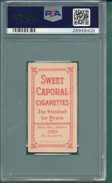 1909-1911 T206 Jordan, Batting, Sweet Caporal Cigarettes PSA 4