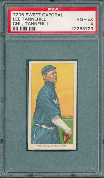 1909-1911 T206 Tannehill, Chicago, Sweet Caporal Cigarettes PSA 4