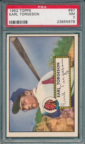 1952 Topps #97 Earl Torgeson PSA 7