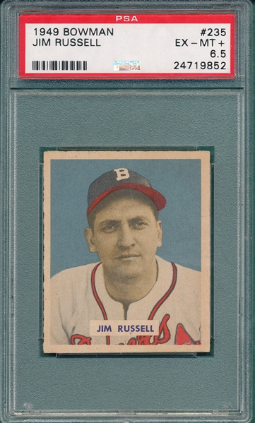 1949 Bowman #235 Jim Russell PSA 6.5