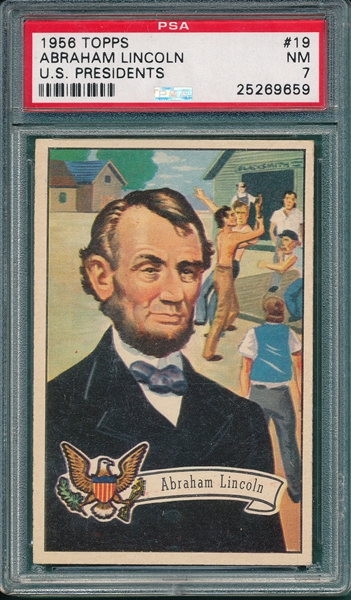 1956 Topps US Presidents #19 Abraham Lincoln PSA 7