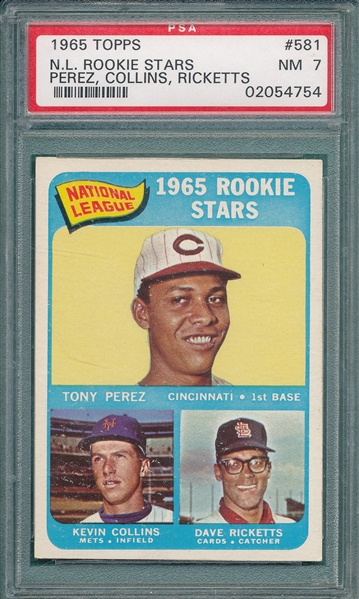1965 Topps #581 Tony Perez PSA 7 *Rookie* *Hi #*