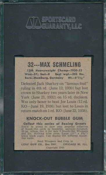 1948 Leaf #32 Max Schmeling SGC 88