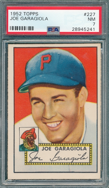 1952 Topps #227 Joe Garagiola PSA 7