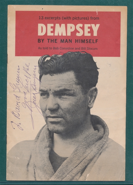 Jack Dempsey Signed Dempsey By the Man Himself