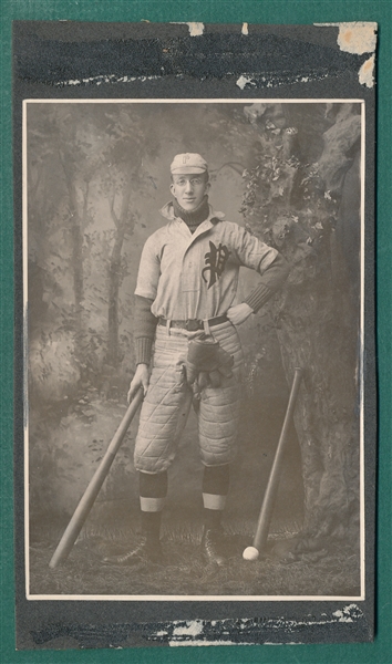 1900s Photo Baseball Player With Glasses