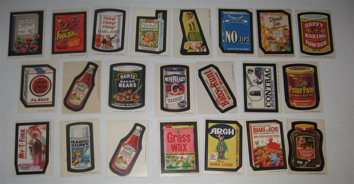 1970s Topps Wacky Packages Lot of (26) W/ Snarlamint *Tan Backs*