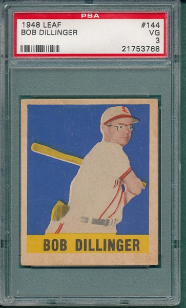 1948 Leaf #144 Bob Dillinger PSA 3 *SP*