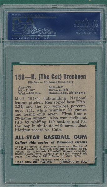 1948 Leaf #158 Harry Brecheen PSA 3 *SP*