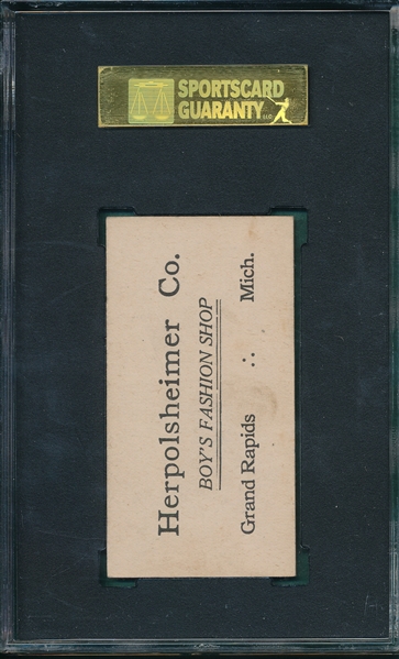 1916 M101-4 #80 John Henry Herpolsheimer Co. SGC 70 *Only 4 Graded*