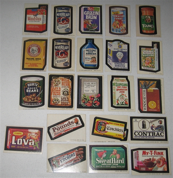 1970s Topps Wacky Packages Lot of (26) W/ Wormy Packages *Tan Backs*