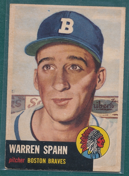 1953 Topps #147 Warren Spahn
