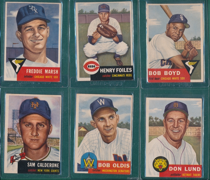 1953 Topps Lot of (10) Short Printed High Numbers W/ #272 Antonello