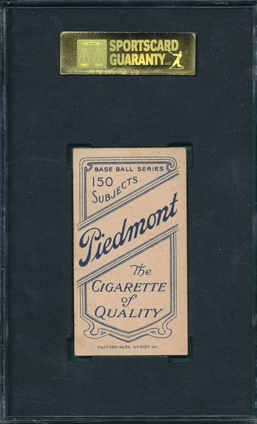 1909-1911 T206 Williams Piedmont Cigarettes SGC 70 