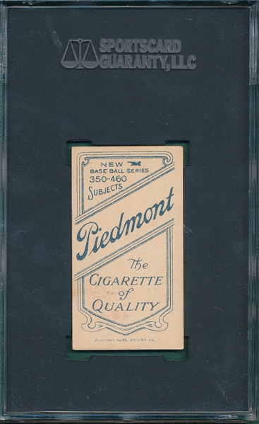 1909-1911 T206 Street, Catching, Piedmont Cigarettes SGC 70 