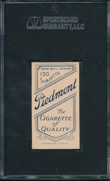 1909-1911 T206 McIntyre, Brooklyn, Piedmont Cigarettes SGC 70 