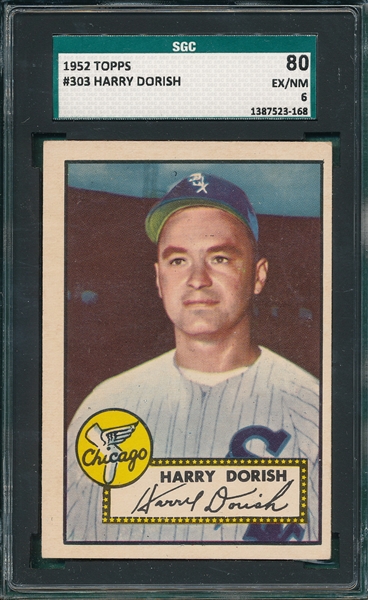 1952 Topps #303 Harry Dorish SGC 80
