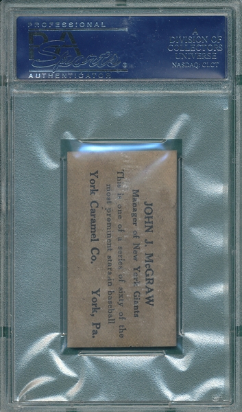 1927 E210-1 #42 John McGraw York Caramels PSA 2