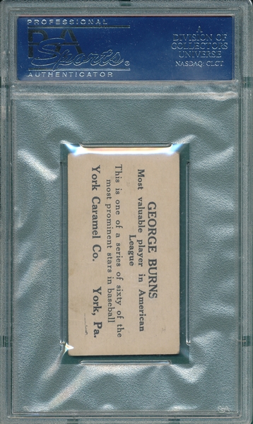 1927 E210-1 #9 George Burns York Caramels PSA 3.5