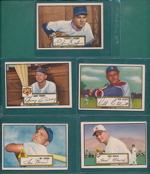 1952 Topps Lot of (11) Low Numbers W/ Marsh