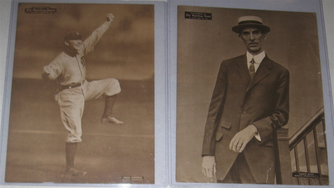 1909-1914 M101-2 Jennings & Mack, Sporting News, Lot of (2)