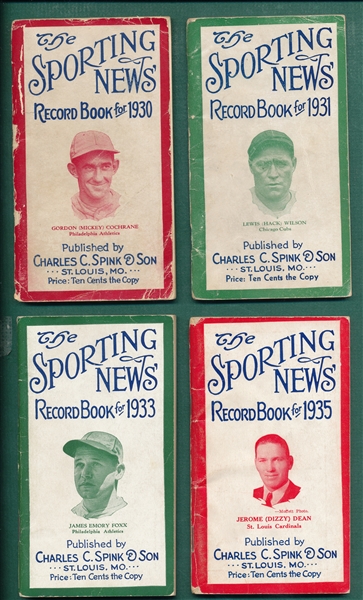 1930-40 The Sporting News Record Books Lot of (12)