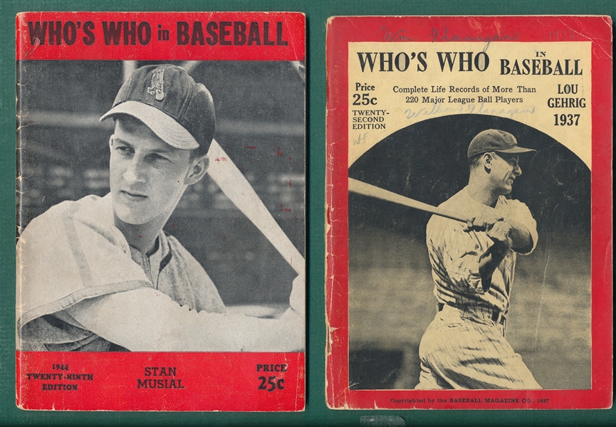 1926-1950 Lot of (16) Baseball Publications W/ Who's Who in Baseball 1937 Gehrig Cover