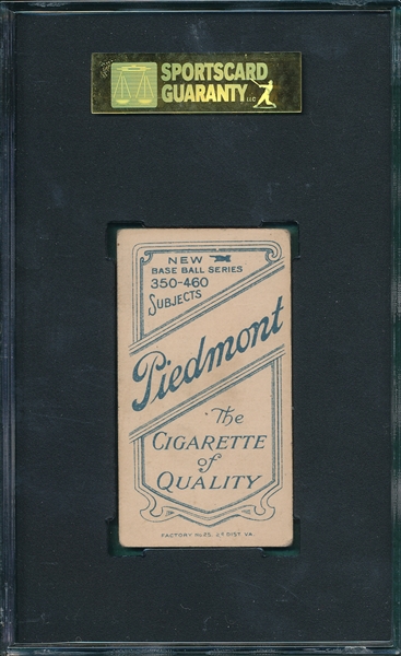 1909-1911 T206 Smith, Chicago & Boston, SGC 50