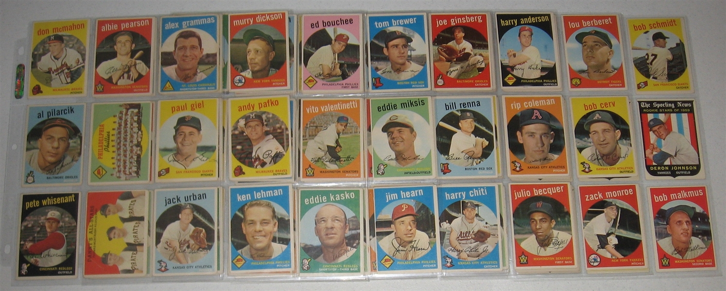 1959 Topps Lot of (132) W/ Frank Robinson