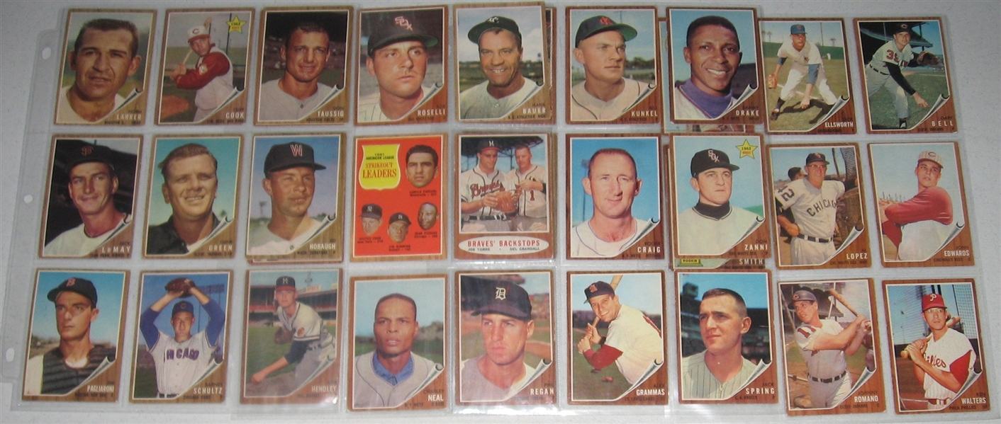 1962 Topps Lot of (48) W/ Mantle AS