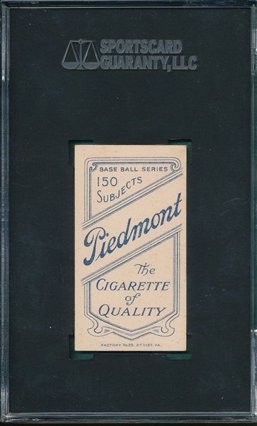 1909-1911 T206 Spade Piedmont Cigarettes SGC 80