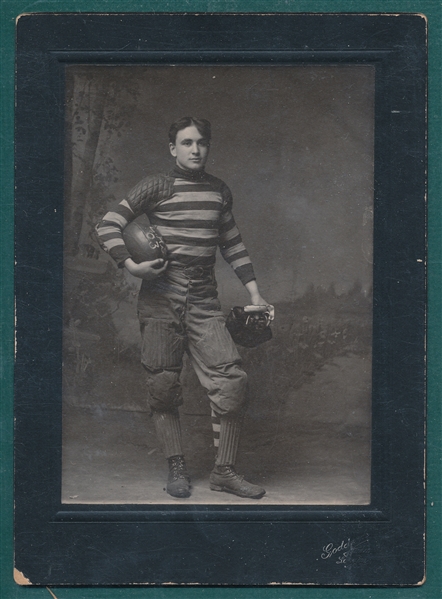 1903 Goddard Studio Cabinet Photo, Football Player 