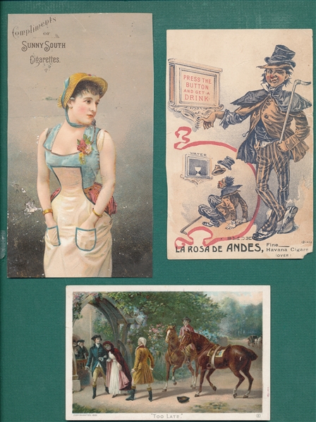 1880s - 1910s Lot of (24) Victorian Trade Cards W/ Kimball's, Newsboy & More