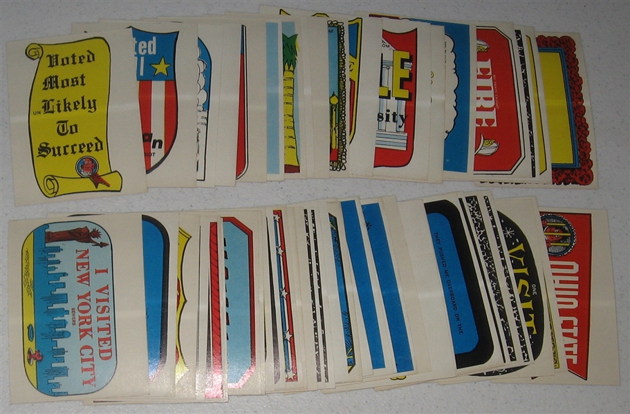 1965 Topps Silly Stickers Complete Set (55)