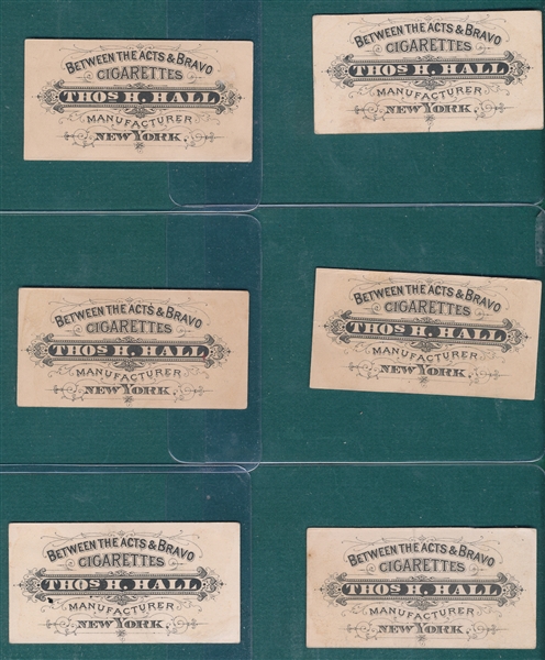 1880s N344 Actresses, Lot of (8), Between the Acts & Bravo Cigarettes