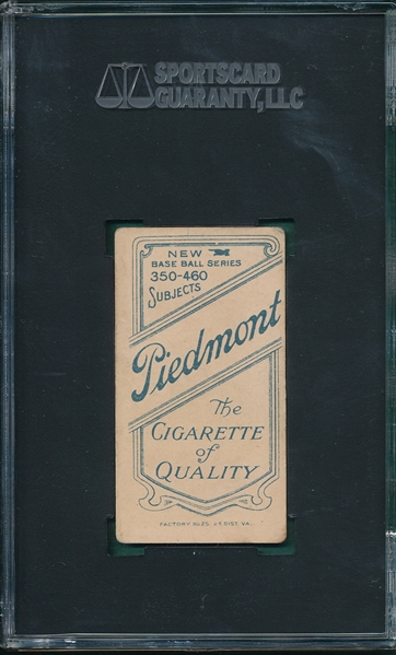 1909-1911 T206 Smith, Frank, Chicago & Boston Piedmont Cigarettes SGC 30