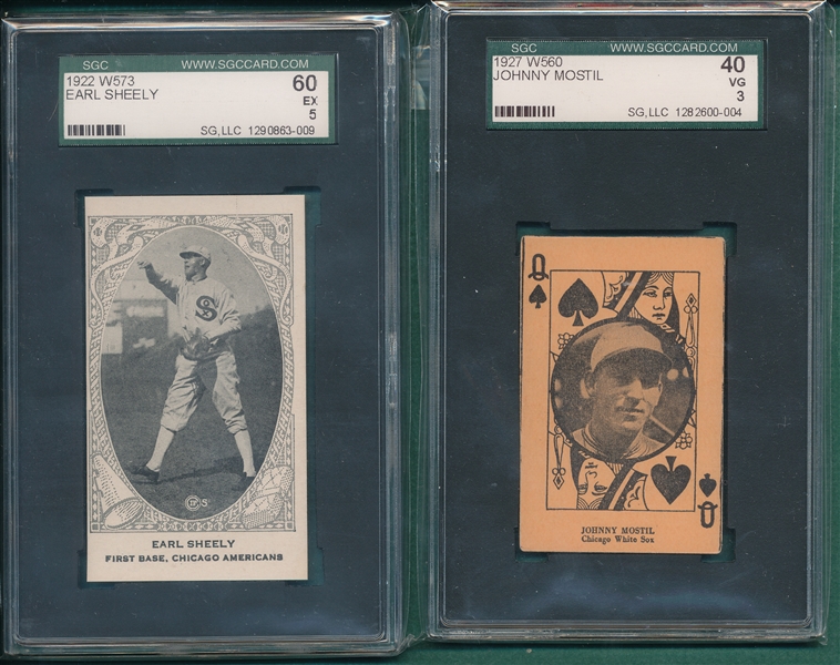 1922-36 White Sox Type Cards, Lot of (4)