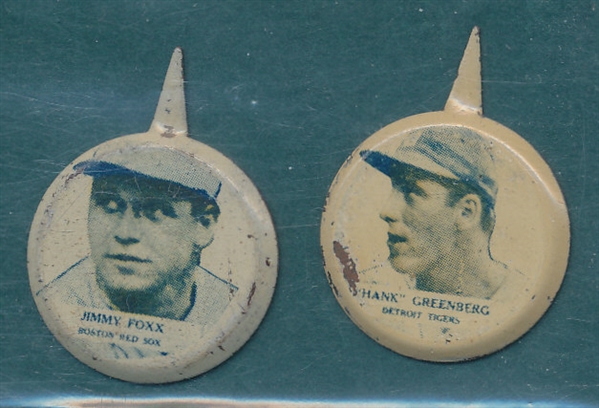 1938 Our National Game Greenberg & Jimmie Foxx, Lot of (2)