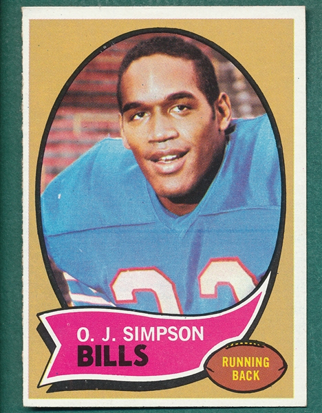 1970 Topps FB #90 OJ Simpson, Rookie