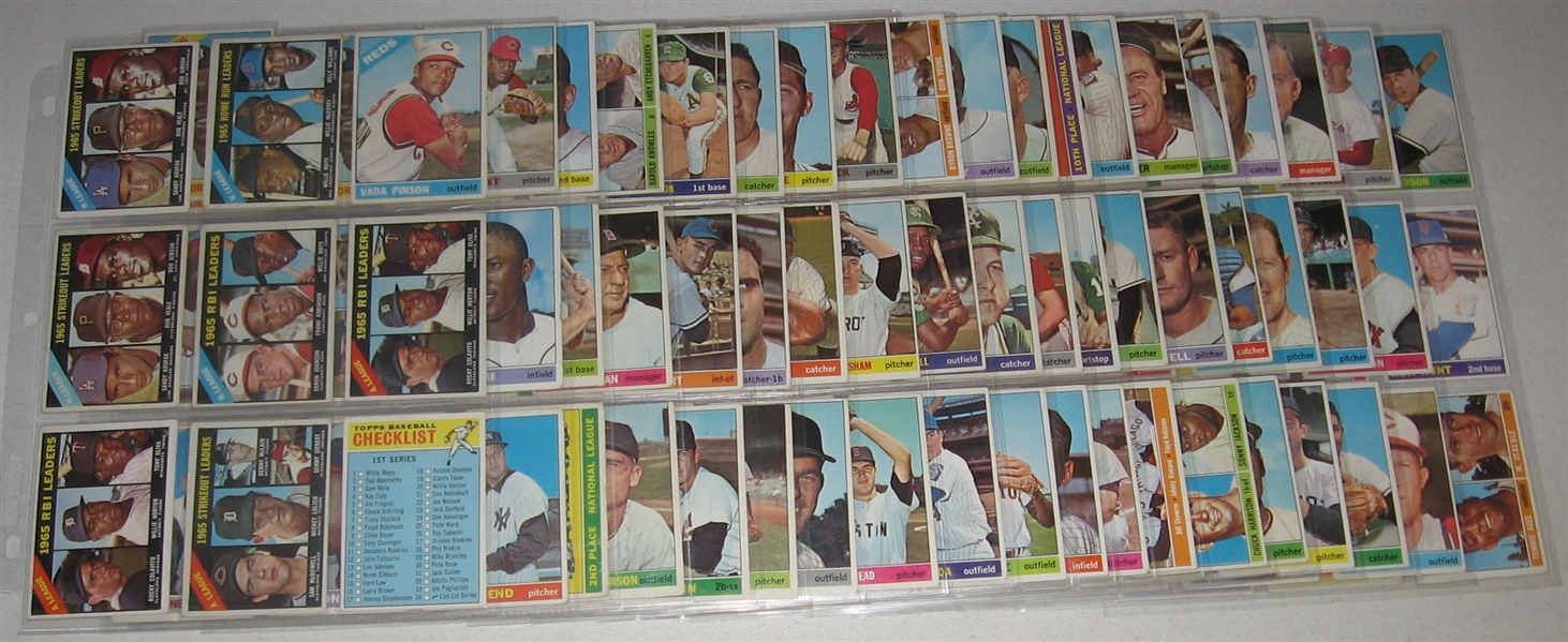 1966 Topps Lot of (179) W/ Pete Rose (2)