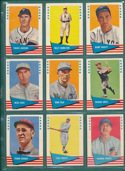 1960/61 Fleer Baseball Greats Lot of (26) W/ Ty Cobb